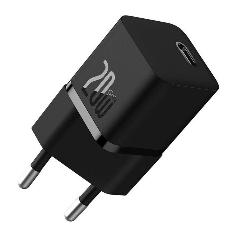 Мережевий зарядний пристрій Baseus GaN5 Fast Charger (mini) PD20W (1USB-C) + кабель Type-C to Type-C (P10110900113) - Зображення 2