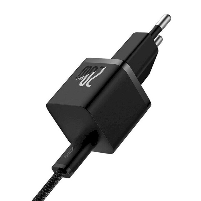 Мережевий зарядний пристрій Baseus GaN5 Fast Charger (mini) PD20W (1USB-C) + кабель Type-C to Type-C (P10110900113) - Зображення 3