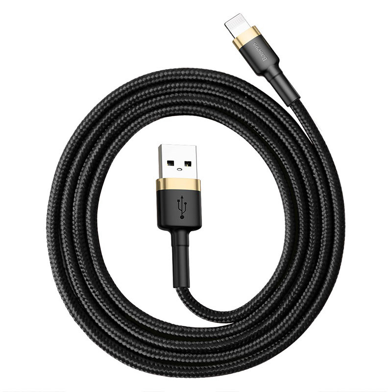 Дата кабель Baseus Cafule USB to Lightning 2.4A (1m) (CALKLF-B) - Зображення 2
