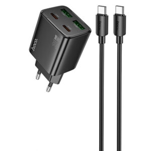 Мережевий зарядний пристрій Hoco N55 Fundador PD20W four-port (2USB-A/2C) + кабель Type-C to Type-C