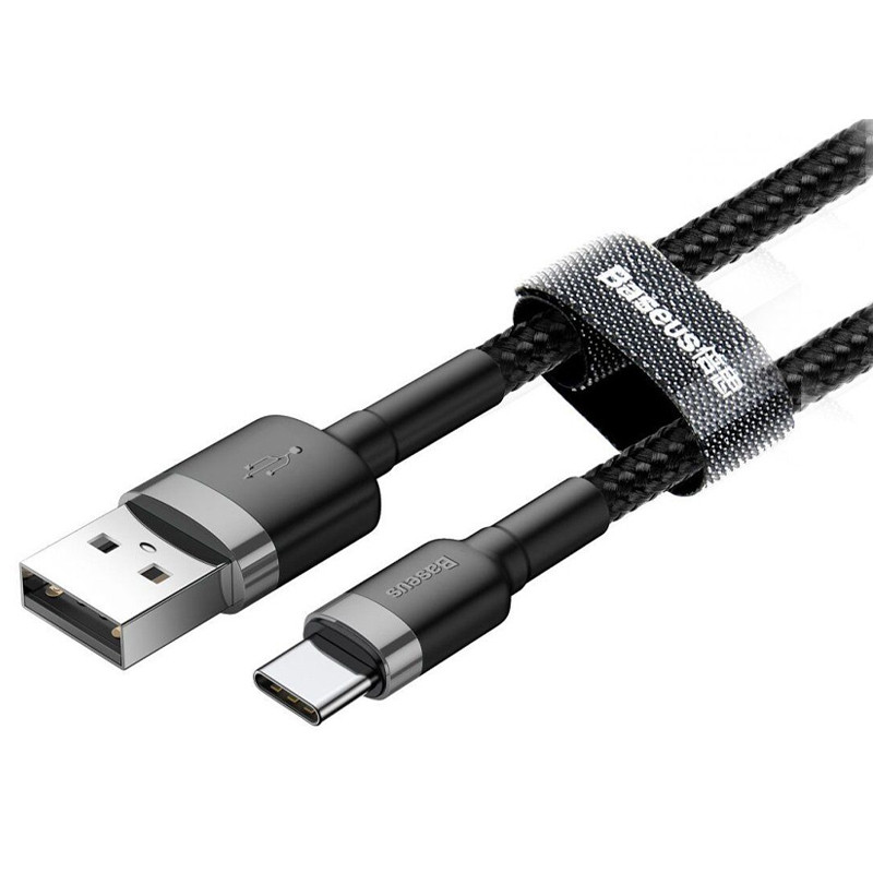 Дата кабель Baseus Cafule USB to Type-C Cable 3A (1m) (CATKLF-B) - Зображення 3
