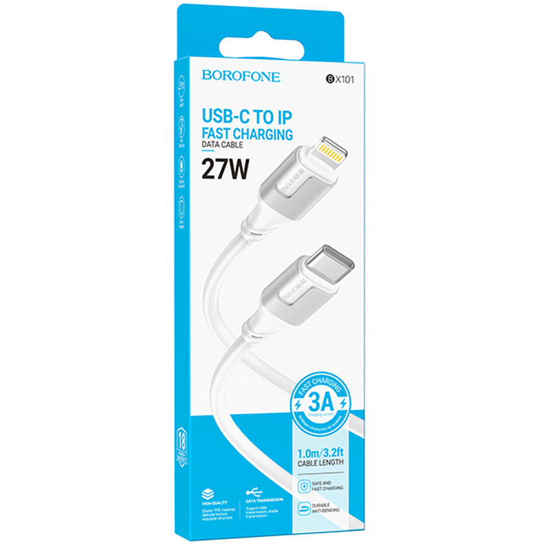 Дата кабель Borofone BX101 Creator 27W Type-C to Lightning (1m) - Зображення 5