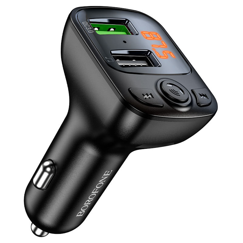Автомобільний зарядний пристрій FM модулятор Borofone BC41 Eminency QC3.0 (2USB-A) - Зображення 2