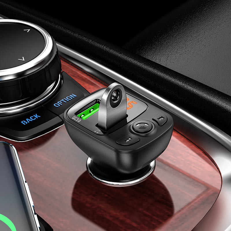 Автомобільний зарядний пристрій FM модулятор Borofone BC41 Eminency QC3.0 (2USB-A) - Зображення 5