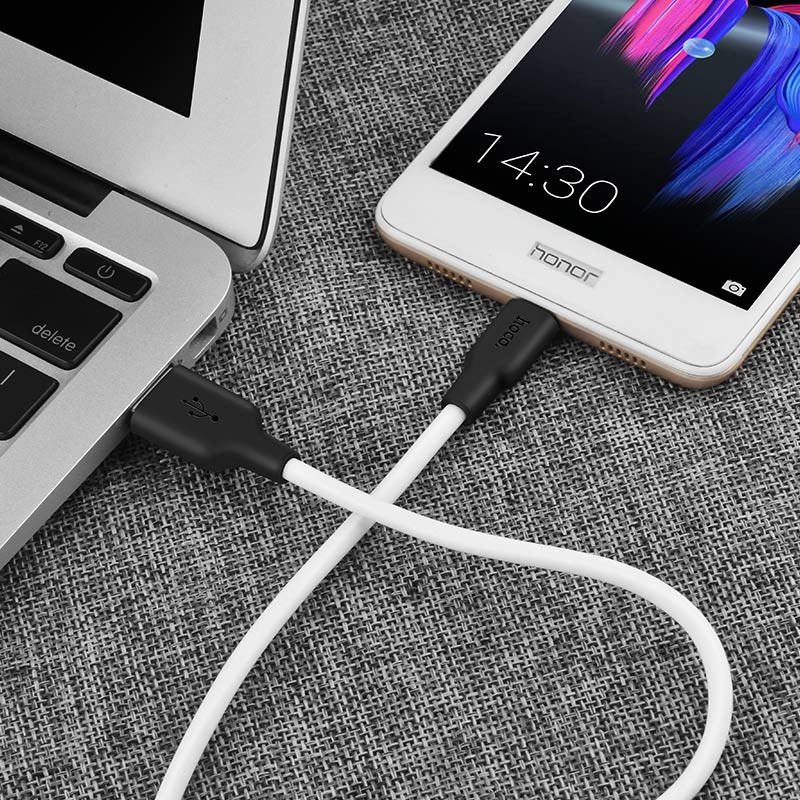 Дата кабель Hoco X21 Silicone MicroUSB Cable (1m) - Зображення 4