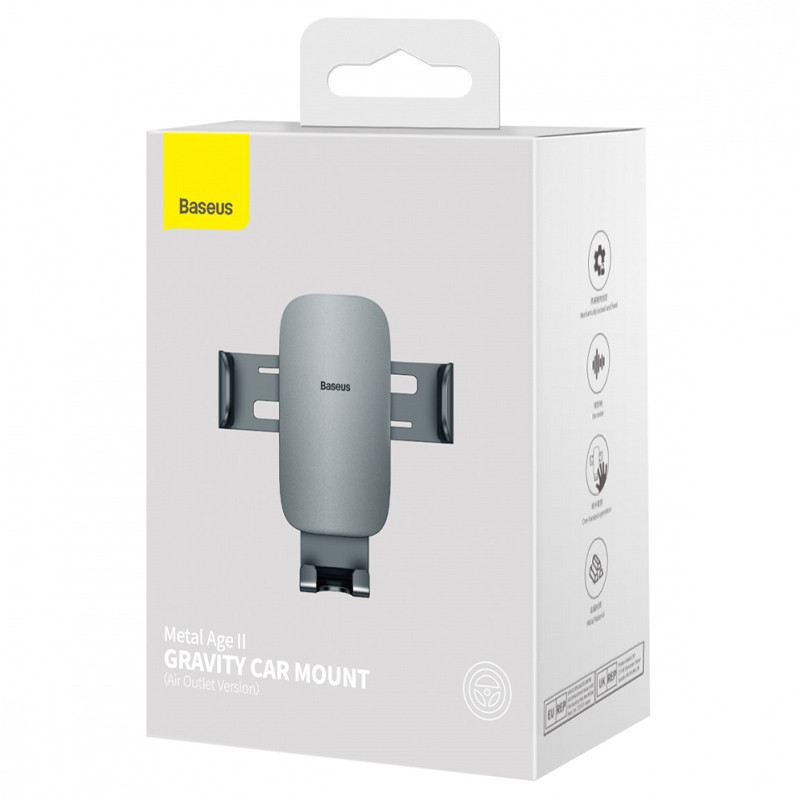 Автотримач Baseus Metal Age 2 Gravity Car Mount (Air Outlet Version) (SUJS00001) - Зображення 6
