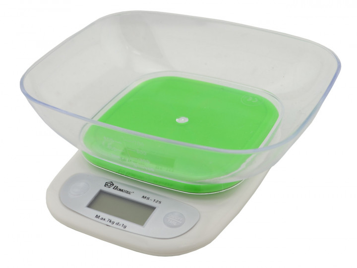 Весы кухонные DOMOTEC MS-125 Plastic, весы пищевые, весы кулинарные. Цвет: голубой - Зображення 16