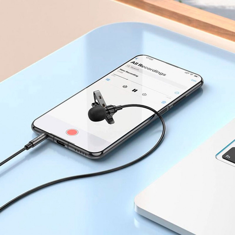 Мікрофон петличний Borofone BFK11 Elegant lavalier 3.5mm (2m) - Зображення 5