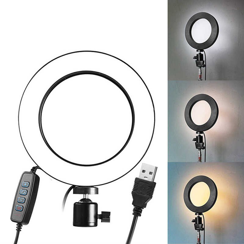 Кольцевая лампа 16 см (USB, 5Вт, 3200-5500К) - Зображення 4