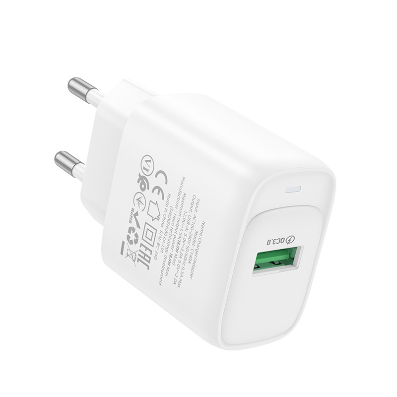 Мережевий зарядний пристрій Hoco C140A Smart QC3.0 18W (1USB-A) - Зображення 4
