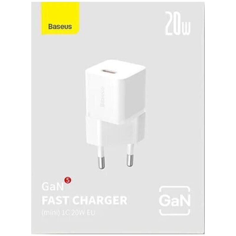 Мережевий зарядний пристрій Baseus GaN5 Fast Charger (mini) PD20W (1USB-C) (CCGN05010) - Зображення 5