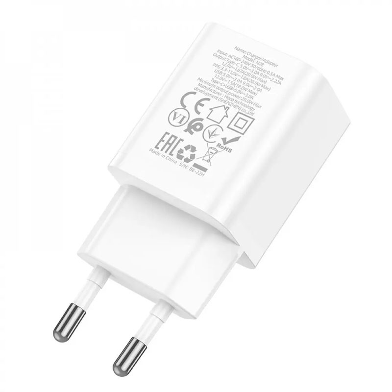 Мережевий зарядний пристрій Hoco N28 Founder PD20W+QC3.0 (1USB-A/1C) - Зображення 2