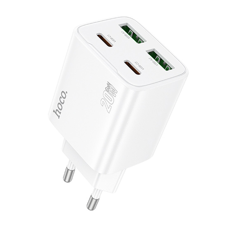 Мережевий зарядний пристрій Hoco N55 Fundador PD20W+QC3.0 (2USB-A/2C)