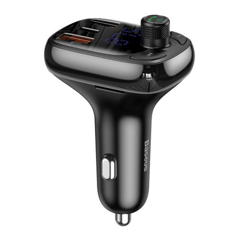 Автомобільний зарядний пристрій FM модулятор Baseus S-13 36W (2USB-A/1C) (CCMT000101)
