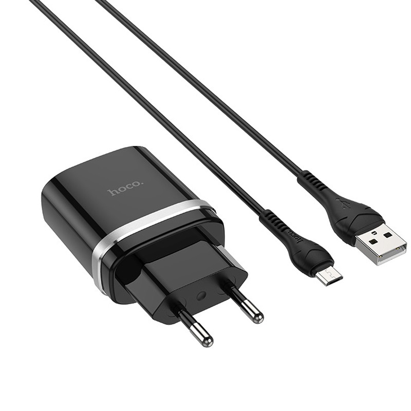 Мережевий зарядний пристрій Hoco C12Q Smart QC3.0 18W (1USB-A) + кабель USB to MicroUSB - Зображення 3