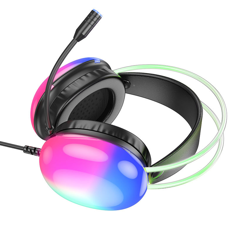 Уцінка Накладні навушники Hoco W109 Plus Rich USB7.1 channel gaming (USB/2m) - Зображення 4