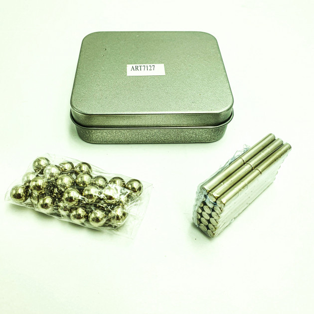 Магнитный конструктор Buckyballs n Buckybars, 64 детали, магнитная игрушка неокуб, магнитный конструктор - Зображення 4