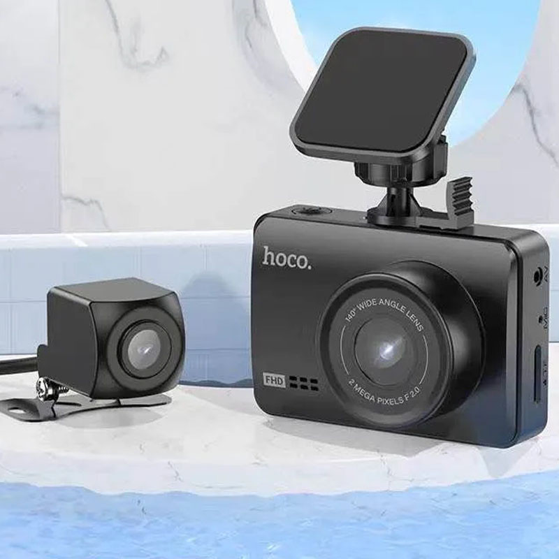 Відеореєстратор Hoco DV3 2.45-inch display with rear camera (1080P+720P) - Зображення 4