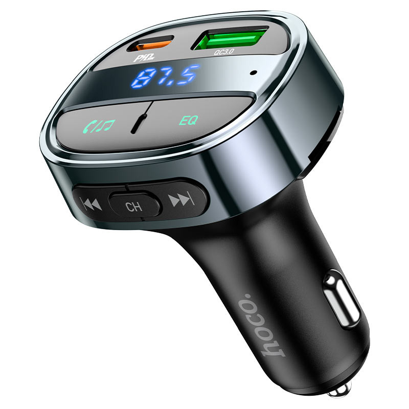 Автомобільний зарядний пристрій FM модулятор Hoco E70 PD30W+QC3.0 (1USB-A/1C) - Зображення 2
