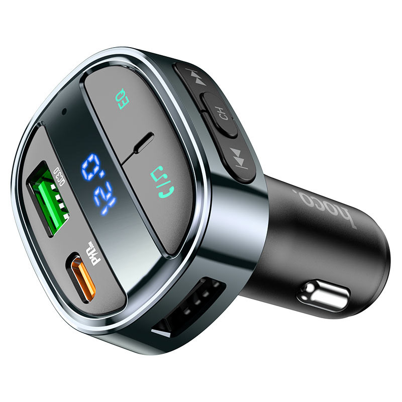 Автомобільний зарядний пристрій FM модулятор Hoco E70 PD30W+QC3.0 (1USB-A/1C) - Зображення 3