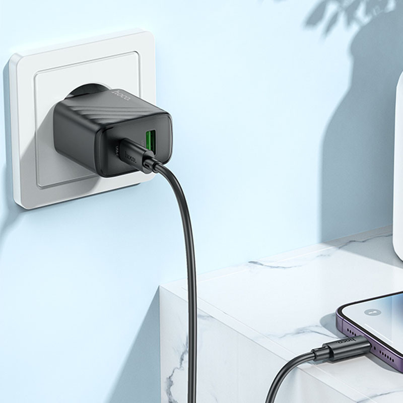 Мережевий зарядний пристрій Hoco CS23A Sunlight PD30W+QC3.0 (1USB-A/1C) - Зображення 3