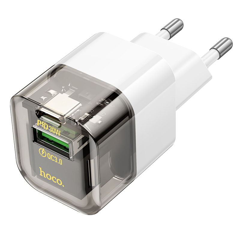 Мережевий зарядний пристрій Hoco C131A Platium PD30W+QC3.0 (1USB-A/1C) - Зображення 2