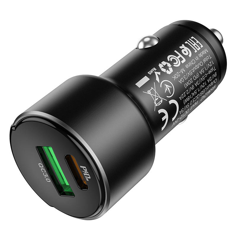 Автомобільний зарядний пристрій Hoco Z42 PD 20W + QC3.0 (1USB/3A) - Зображення 2