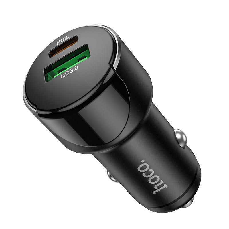 Автомобільний зарядний пристрій Hoco Z42 PD 20W + QC3.0 (1USB/3A) - Зображення 3