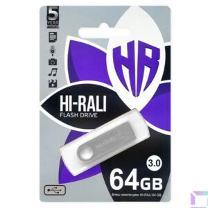Флеш-накопичувач Hi-Rali Shuttle USB 3.0 Срібна серія — 64GB