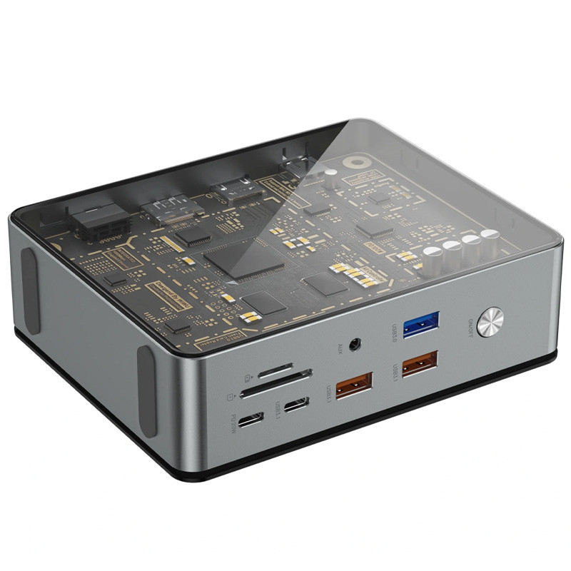 Уцінка Перехідник HUB WIWU Matrix docking station 16in1 W1601 - Зображення 4