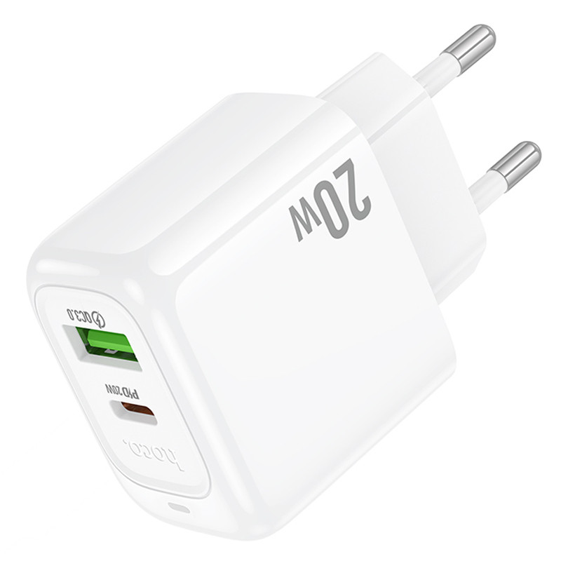 Мережевий зарядний пристрій Hoco CS54A Surplus PD20W+QC3.0 (1USB-A/1C) - Зображення 5