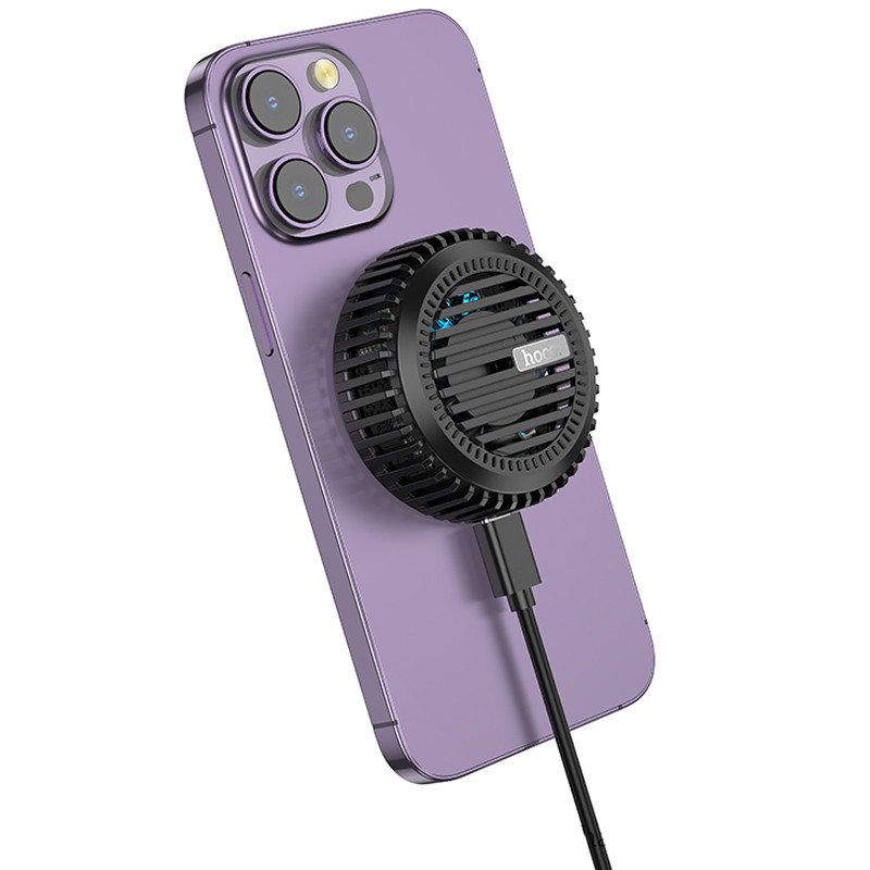Бездротовий зарядний пристрій Hoco CW57 Air-cooled 15W magnetic wireless fast charger - Зображення 5