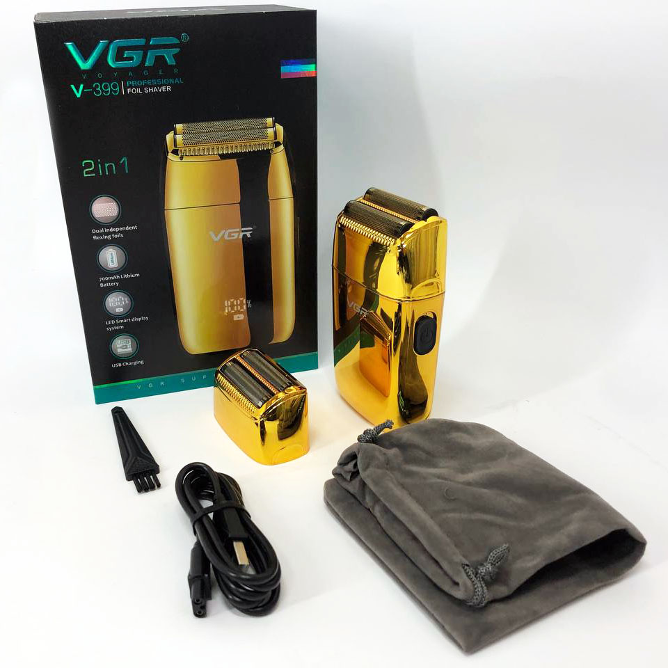 Бездротова бритва VGR V-399 GOLD для бороди та обличчя - Зображення 6