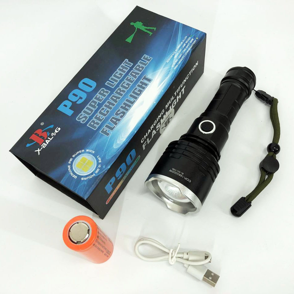 Ліхтар поліцейський X-Balog BL-531-P90 з Power Bank 8800 мА·год USB/microUSB/3хААА R3 - Зображення 2