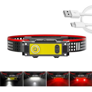 Налобний ліхтар BL-T124-ХРЕ+COB White+Red водонепроникний LED