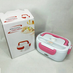 Електричний ланч-бокс Lunch Heater 220 V Pro з підігрівом рожевого кольору