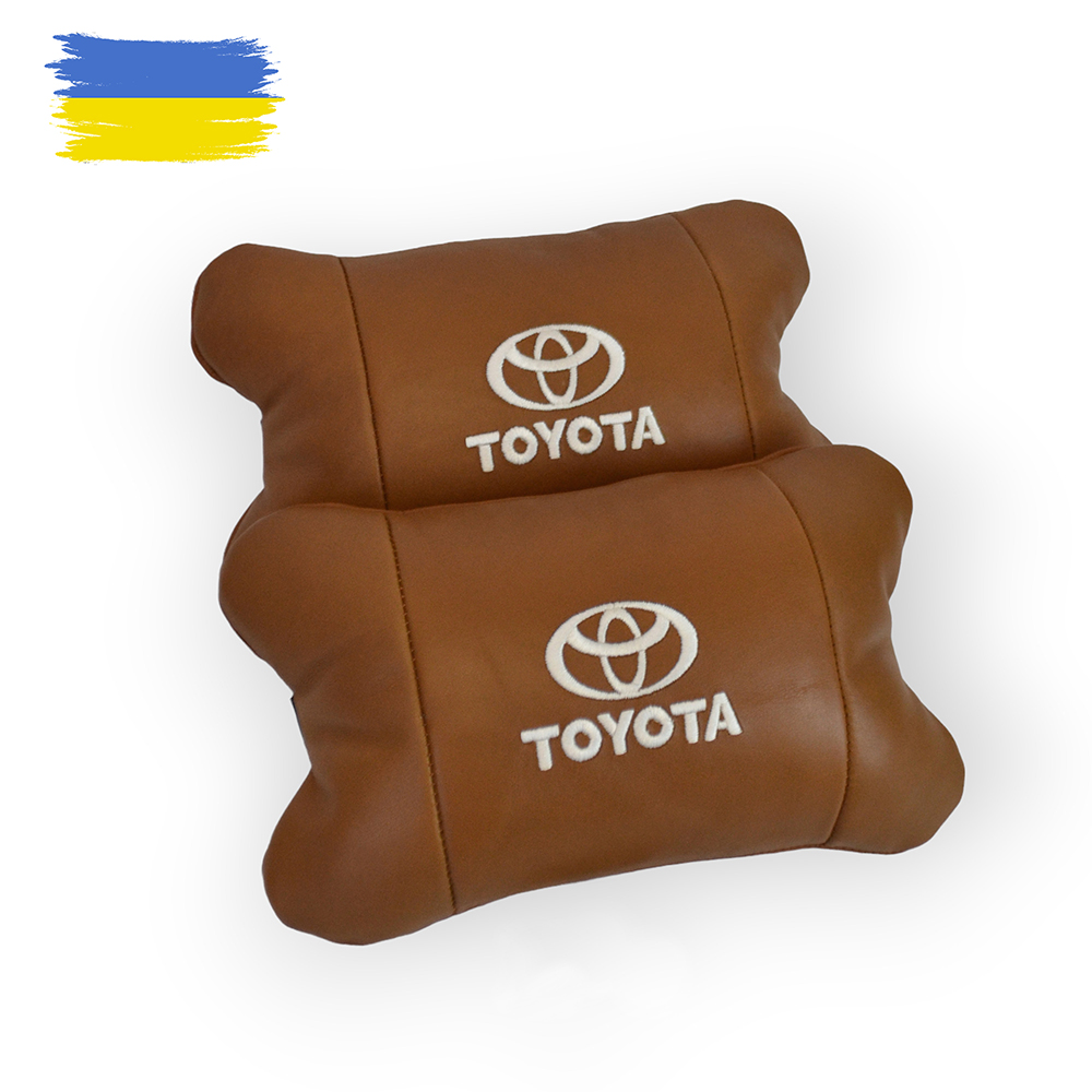Набір шкіряних подушок 2 шт для підголівника Toyota - Зображення 3