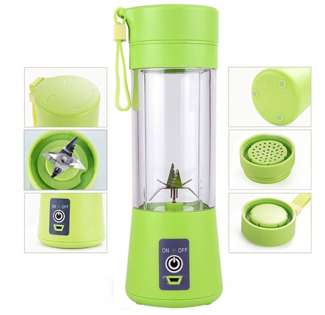 Блендер Smart Juice Cup Fruits USB. Цвет: синий - Зображення 3