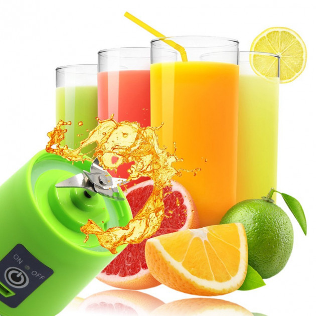 Блендер Smart Juice Cup Fruits USB. Цвет: синий - Зображення 13