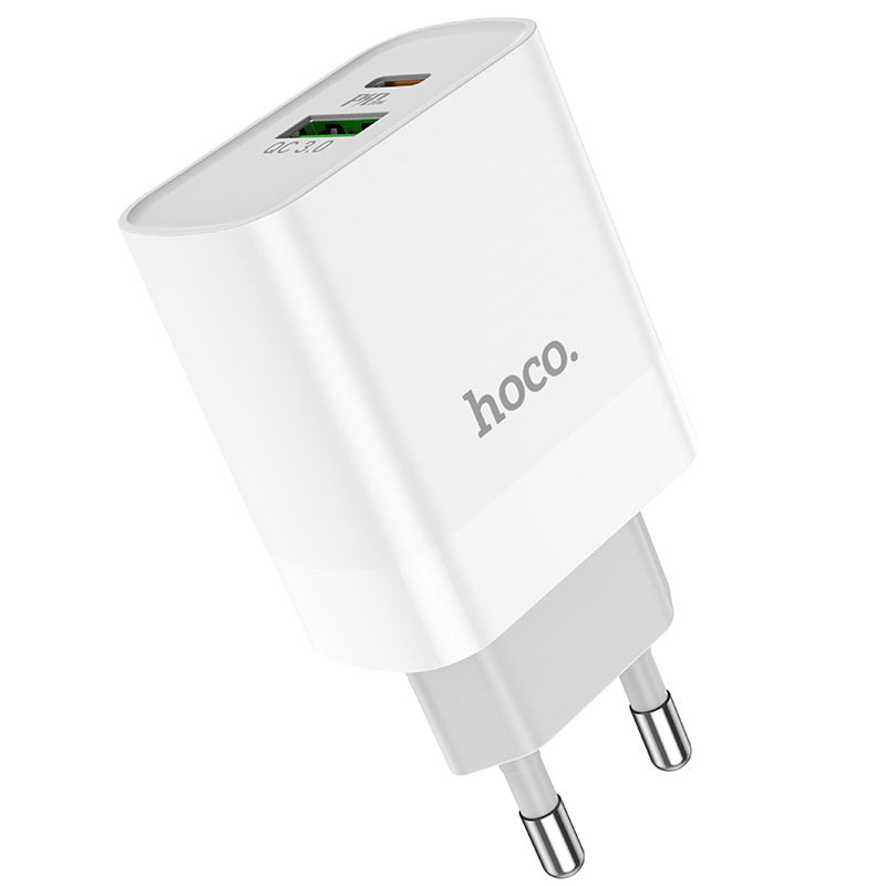 Мережевий зарядний пристрій Hoco C80A Plus Rapido PD20W+QC3.0 (1USB-A/1C)