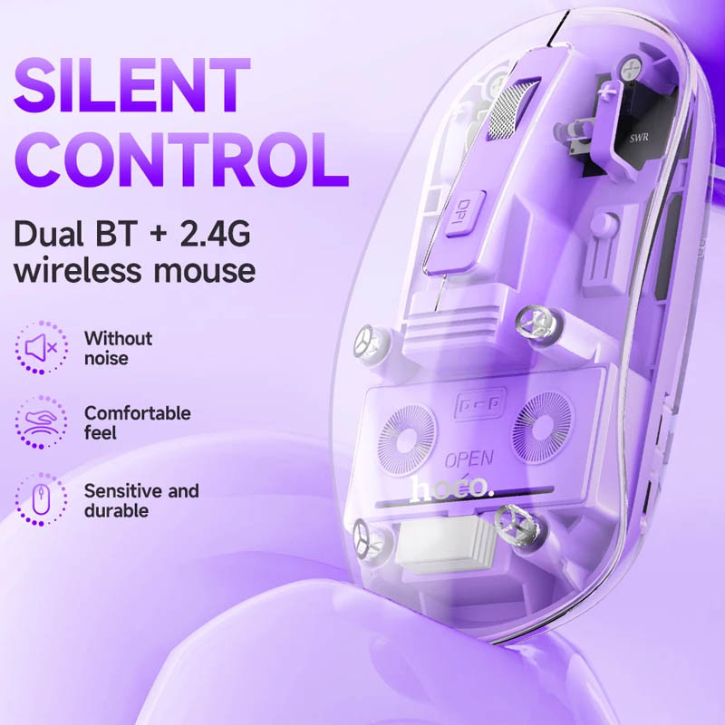 Миша бездротова Hoco GM29 Mysterios Bluetooth + 2.4G - Зображення 2