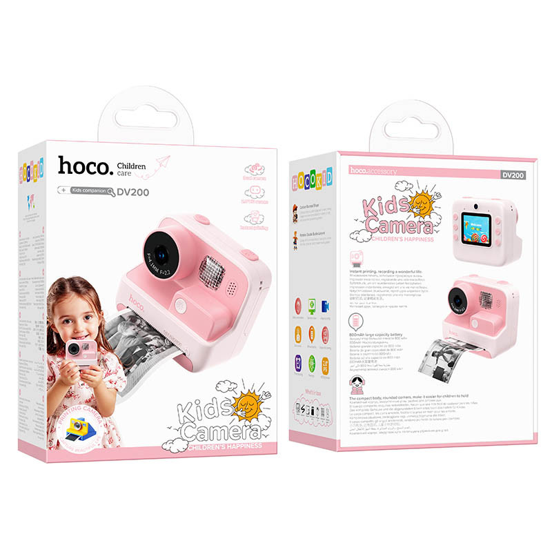 Дитяча фотокамера з моментальним друком Hoco DV200 Dual lens - Зображення 6