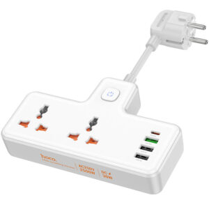 Подовжувач Hoco AC12A Reise (PD30W/1C3A) +Socket