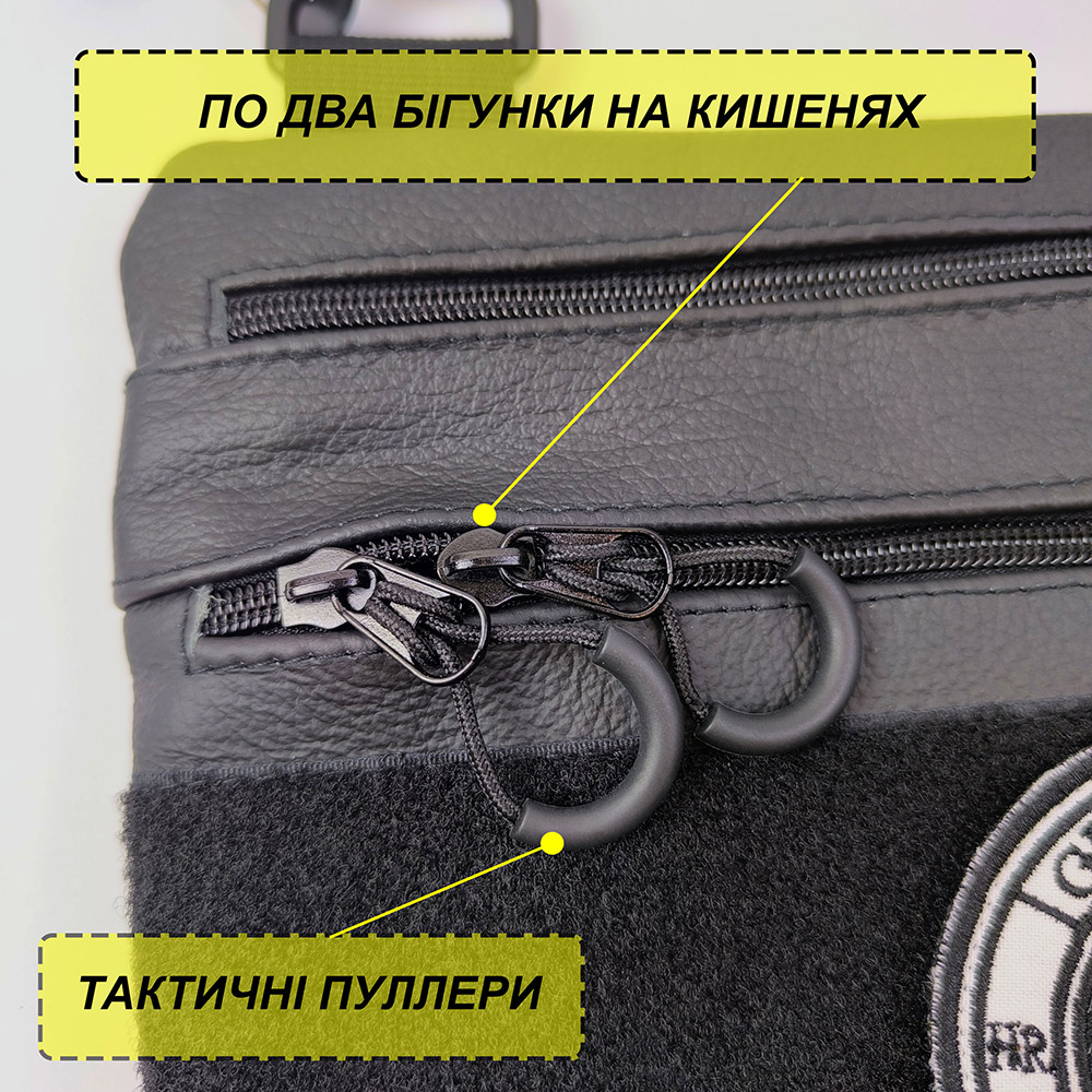 Кобура для чоловіка з натуральної шкіри для скритого носіння та месенджера - Зображення 3