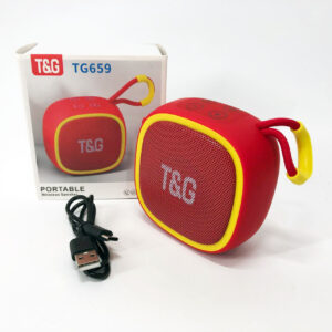 Портативна Bluetooth-колонка TG659 з червоним ремінцем