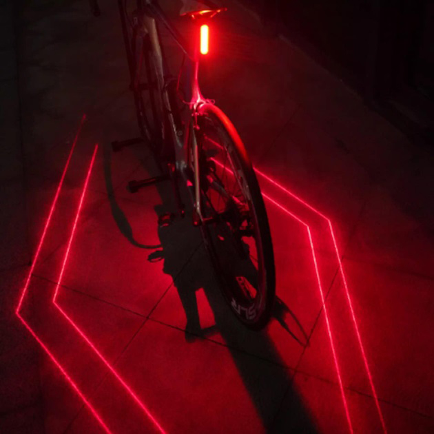 Велоліхтар LEADBIKE LD77-LS-4 з лазерною розміткою LED - Зображення 2