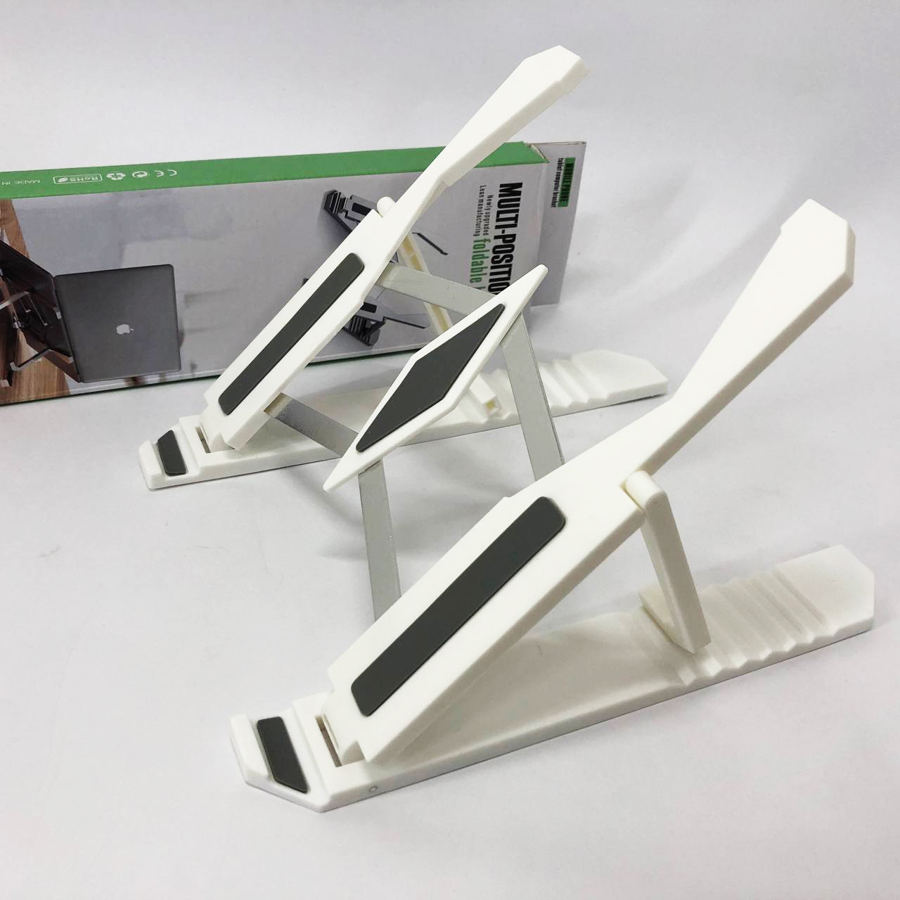 Підставка для ноутбука Multi-Position foldable bracket JC-25 8×22 см білого кольору