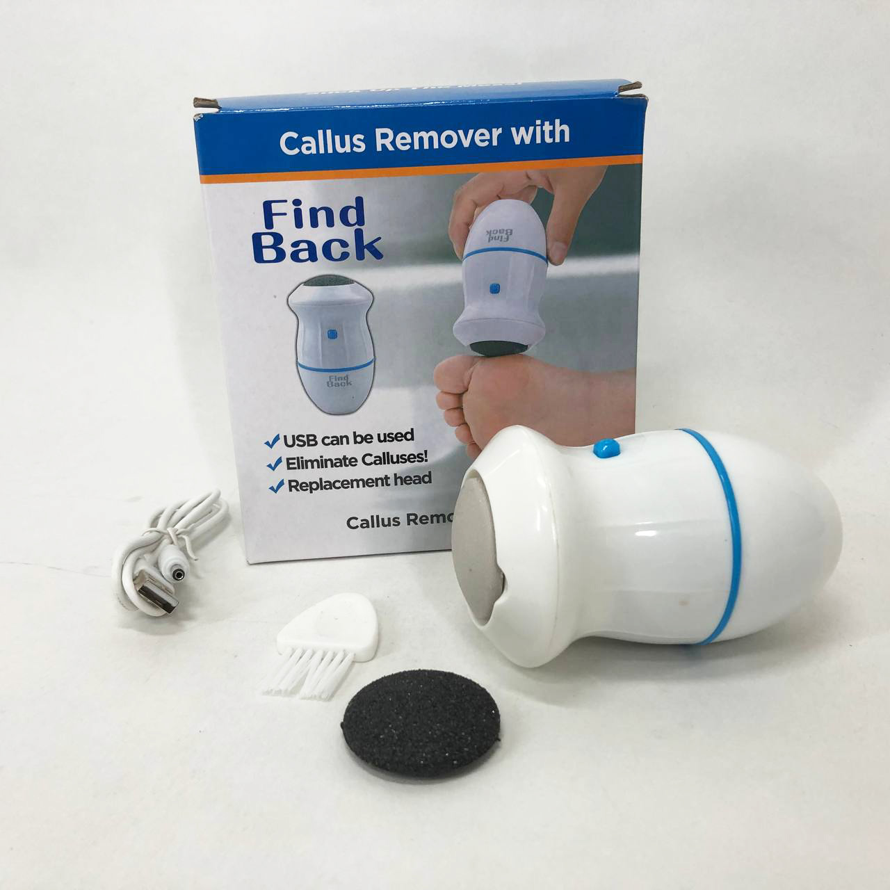Набор для педикюра Pedi Vac Callus Remover With, универсальная пемза для ног, шлифовка для пяток - Зображення 10
