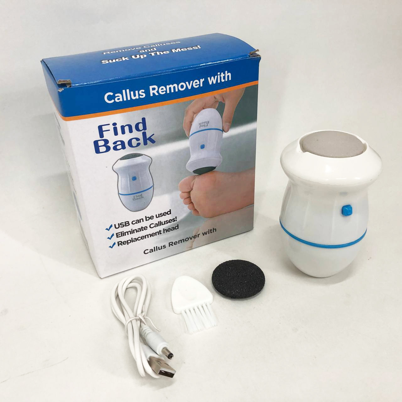 Набор для педикюра Pedi Vac Callus Remover With, универсальная пемза для ног, шлифовка для пяток - Зображення 8