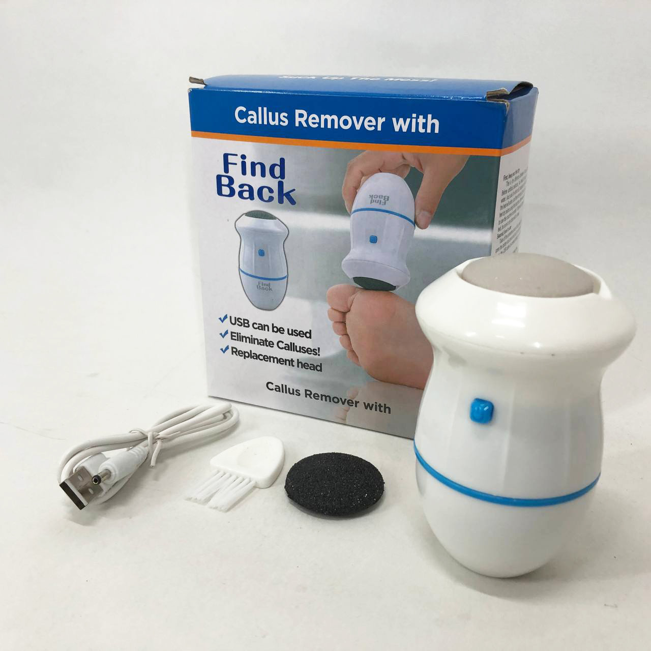 Набор для педикюра Pedi Vac Callus Remover With, универсальная пемза для ног, шлифовка для пяток - Зображення 2